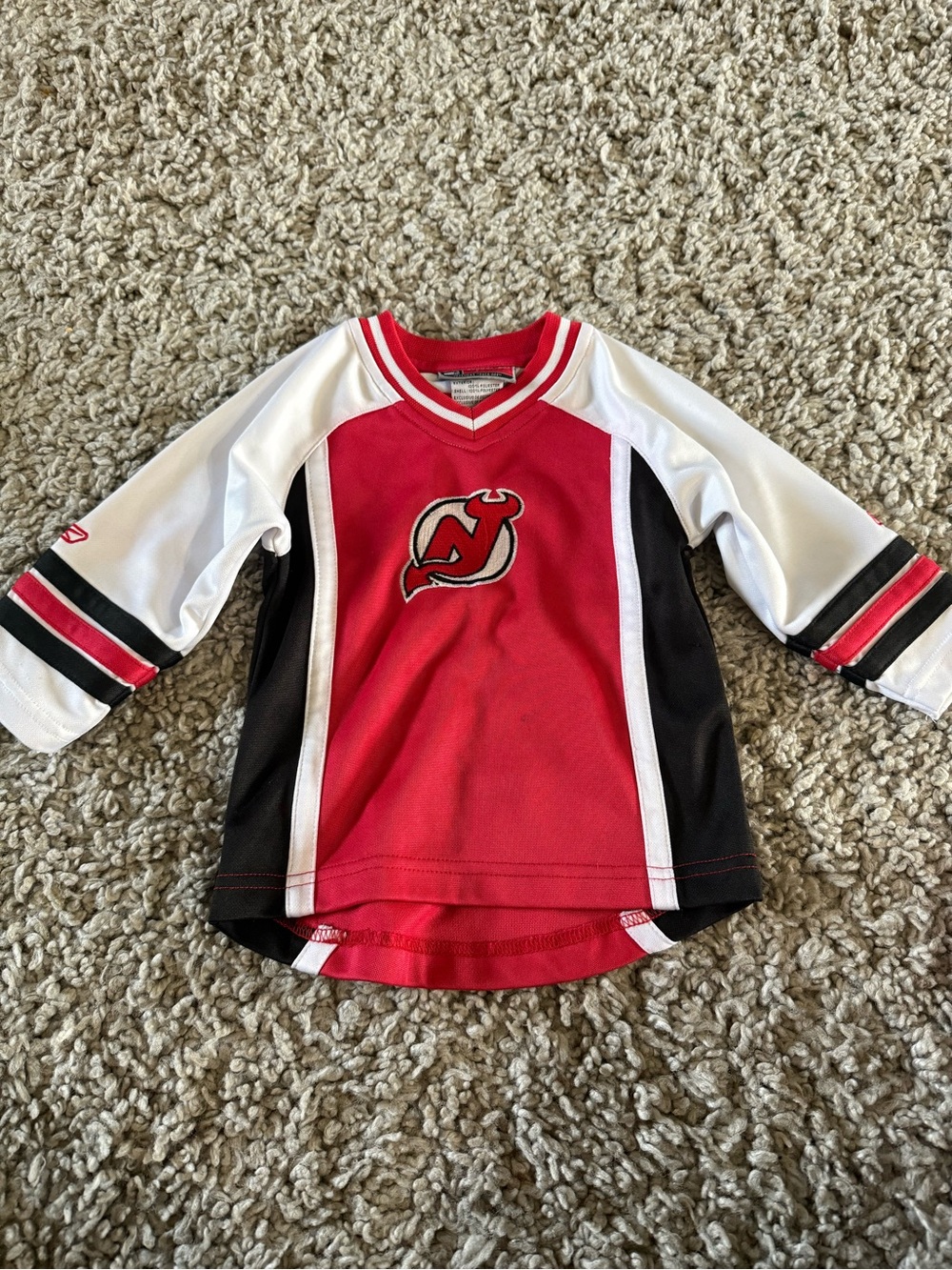 Reebok Kids Red, White & Black New Jersey Devils Hockey Jersey